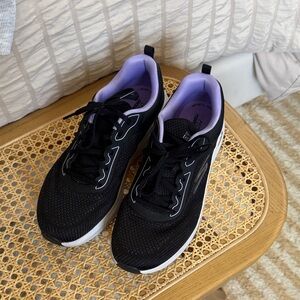 Skechers Black and Lavender Women's Sneakers